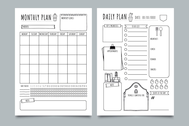 Bullet Journal Template - Free Vectors & Psds To Download