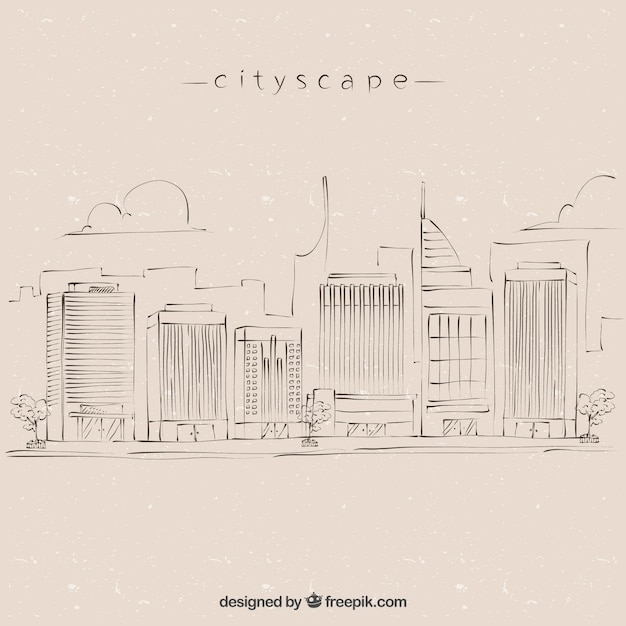 Sketchy cityscape background