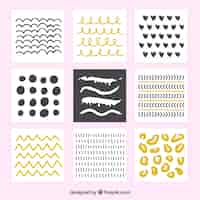 Free vector sketchy creative cards