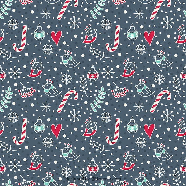 Sketchy cute christmas pattern