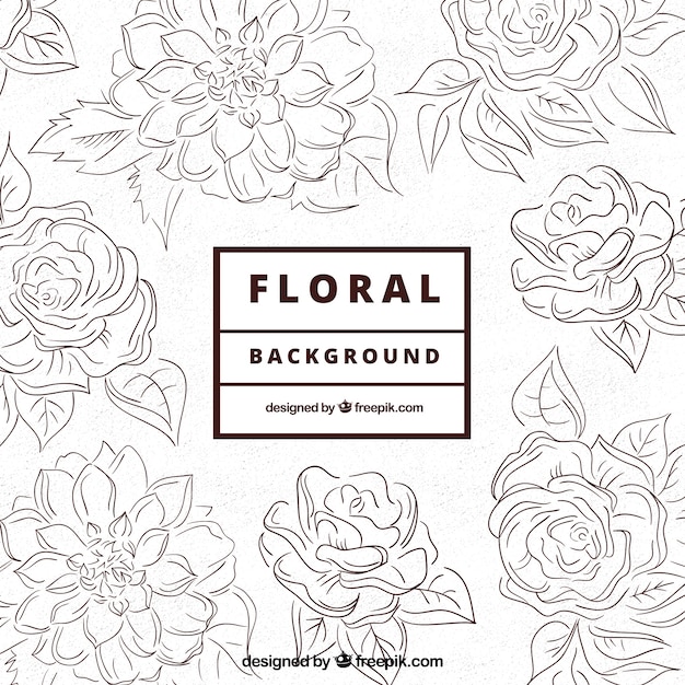 Free vector sketchy floral background