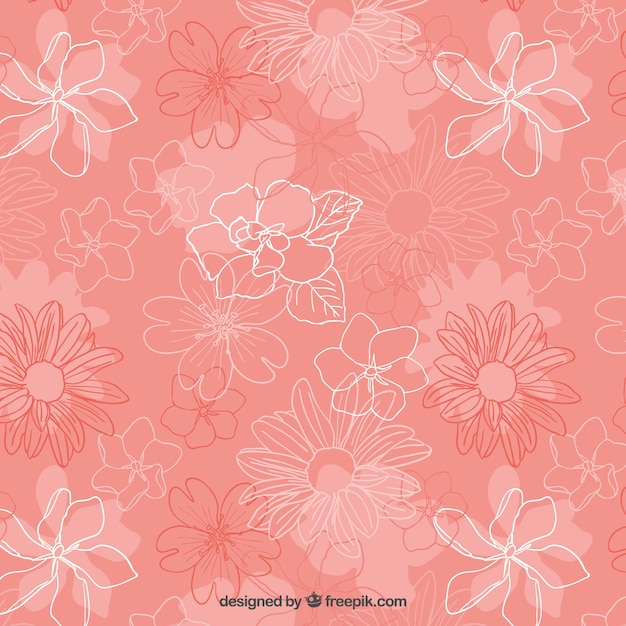 Sketchy flowers pattern