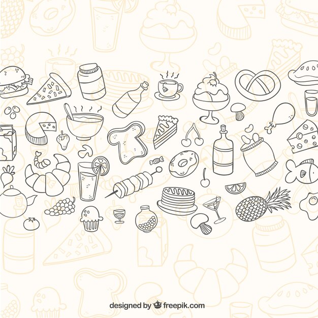 Sketchy food background