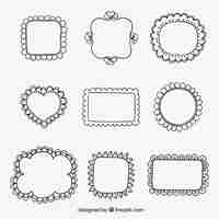 Free vector sketchy frames