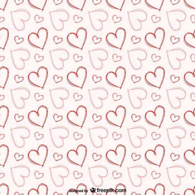 Sketchy hearts pattern