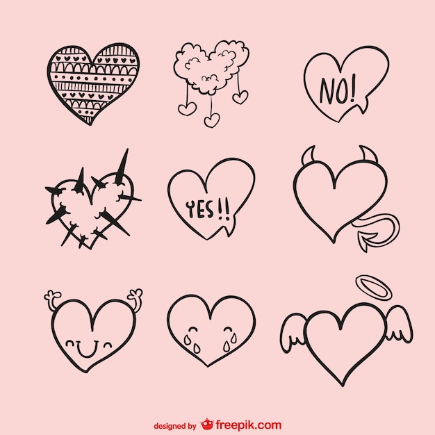 Sketchy hearts