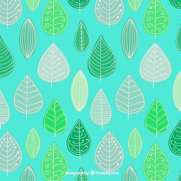 Free Vector sketchy leaves pattern