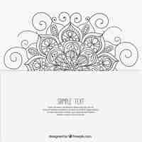 Free vector sketchy mandala background