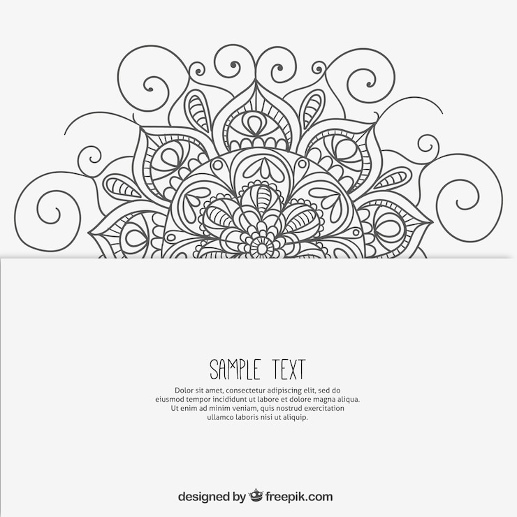 Free Vector sketchy mandala background