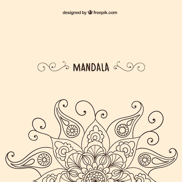 Free vector sketchy mandala background