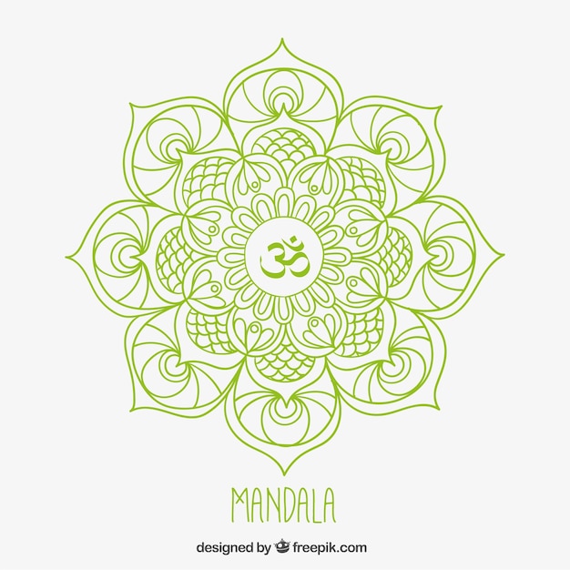 Free vector sketchy mandala