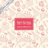 Free vector sketchy party pattern