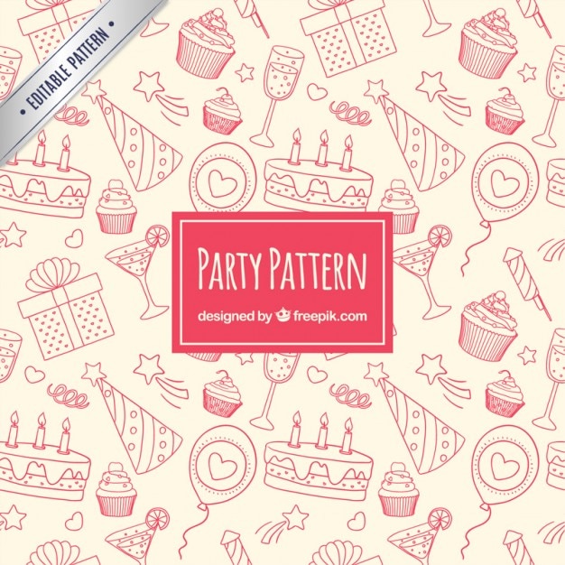 Free Vector sketchy party pattern
