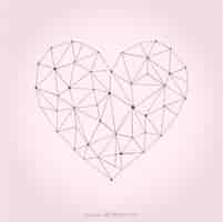 Free vector sketchy and polygonal heart