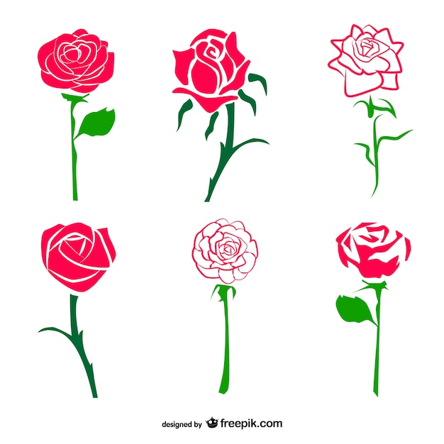 Free vector sketchy roses