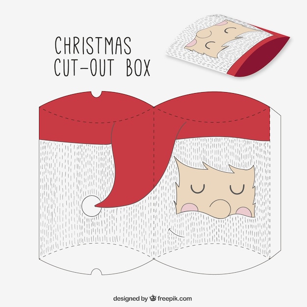 Sketchy santa claus cut out box