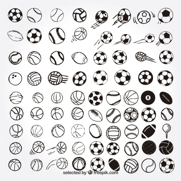 Эскизные спортивные мячи