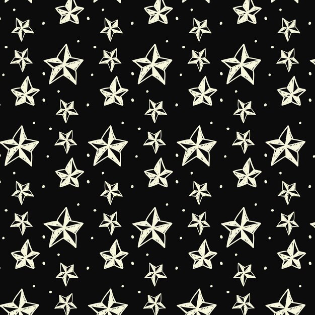 Sketchy stars pattern background