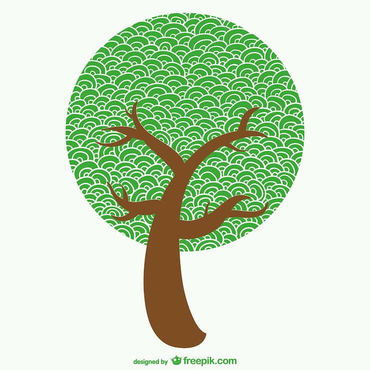 Free Vector sketchy tree vector