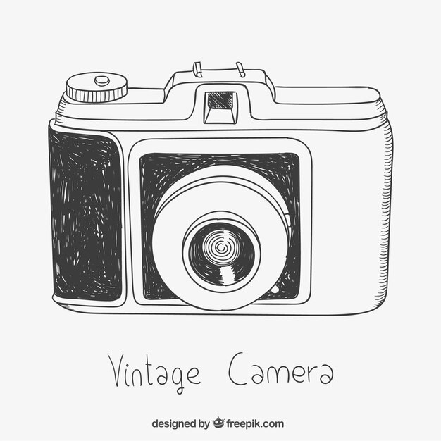 Sketchy vintage camera