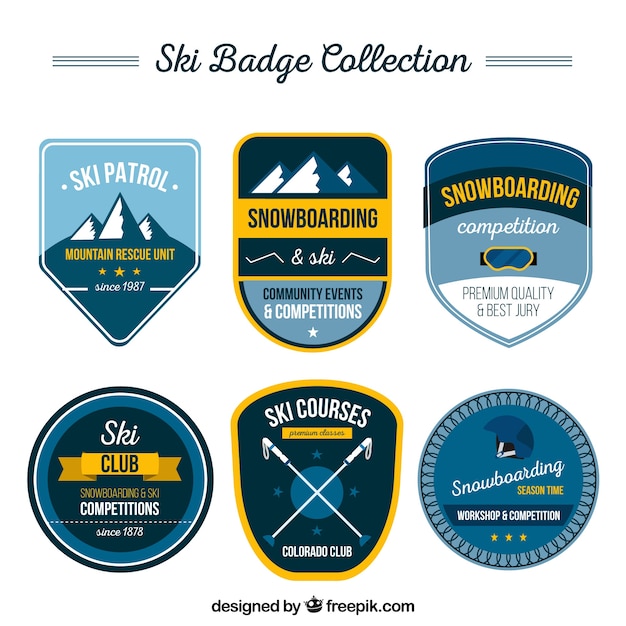 Ski badge collection