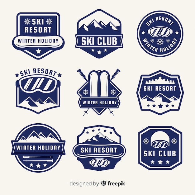 Ski badge collection