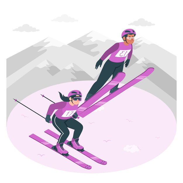 スキー競技の概念図