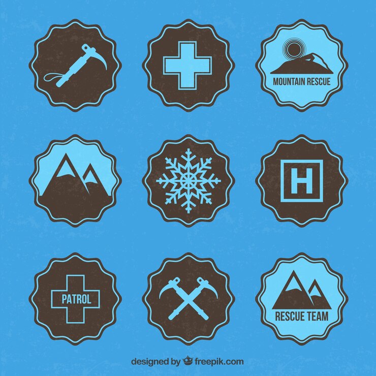 मुफ़्त वेक्टर ski patrol badges