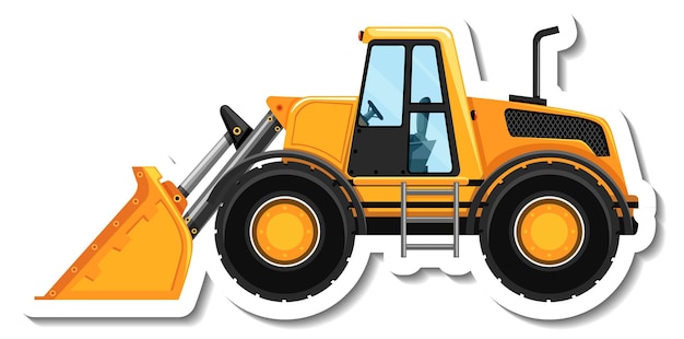 Free vector skid steer in cartoon style