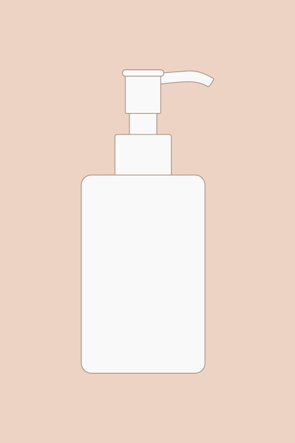スキンケアポンプボトルの概要、美容製品のパッケージのベクトル図