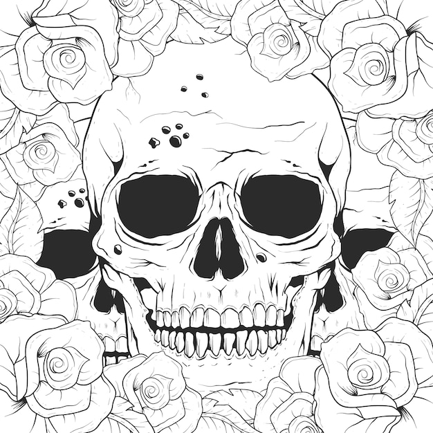 Skull background design