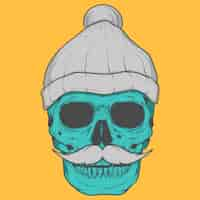 Free vector skull background design