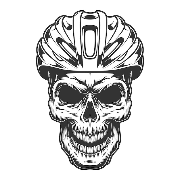 자전거 헬멧에 해골