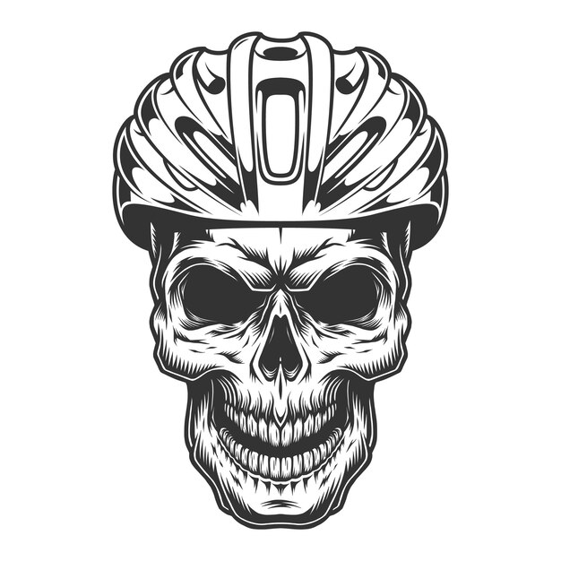 자전거 헬멧에 해골