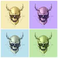 Free vector skull design collection