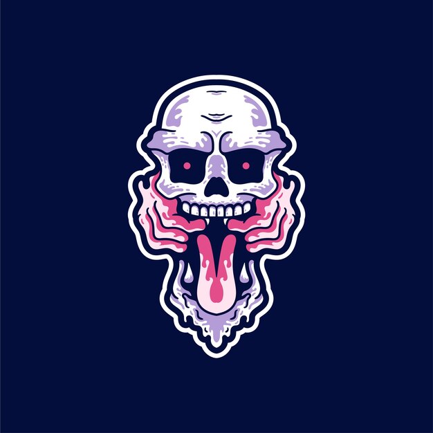 Skull Gamer Illustration Modern Style sticker