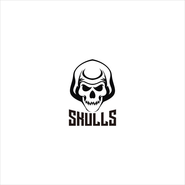 skull head logo mascot vector illustration