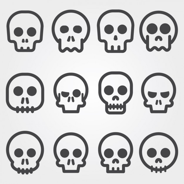 Skull icons collection