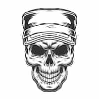 Free vector skull in military cap