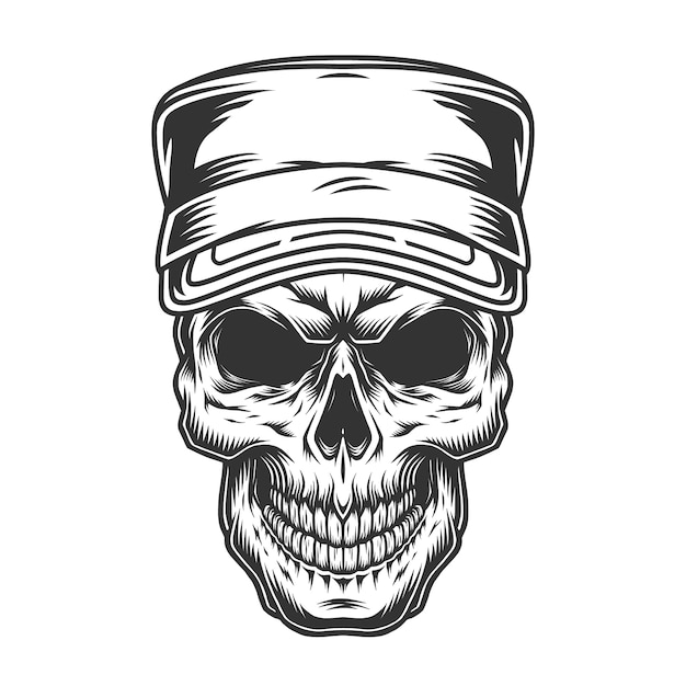 Skull in military cap