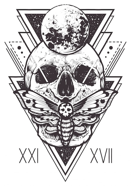 Skull Sacred Geometry Design