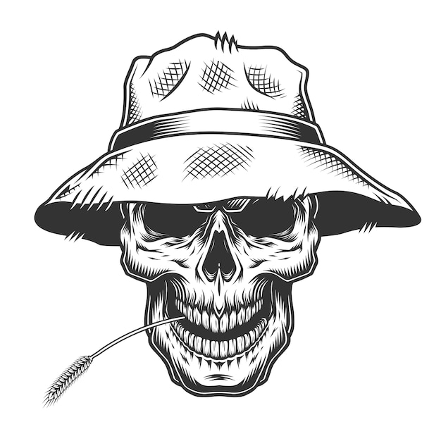 Skull in the straw hat