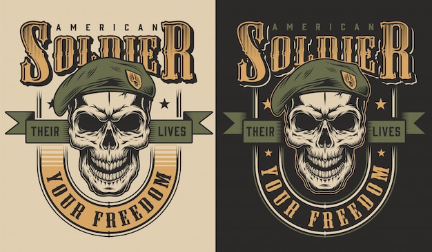 Free vector skull t-shirt print concept