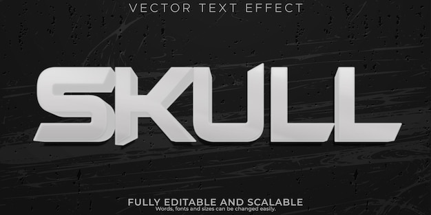 Skull text effect editable bones and skeleton text style
