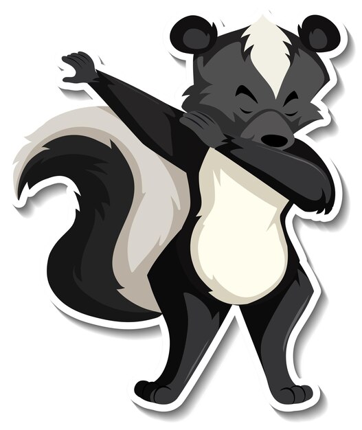 Skunk animal cartoon sticker