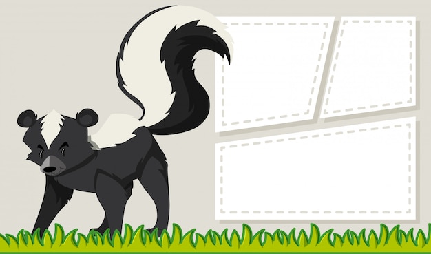 A skunk note template