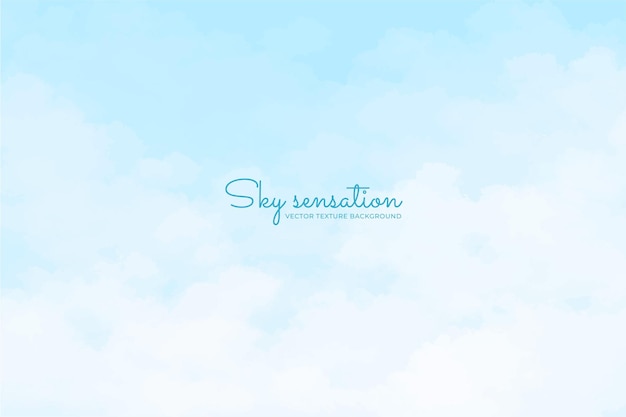 Free Vector sky background in pastel colors and hand painted style