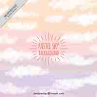 Free vector sky background in pastel colors