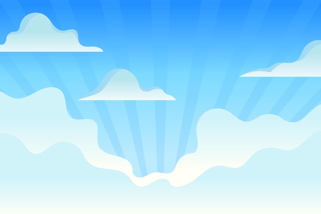 Free vector sky background for video conferencing