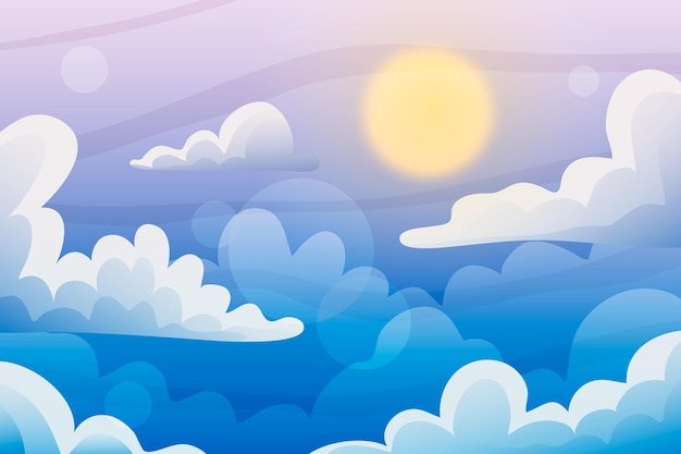 Free vector sky - background for video conferencing